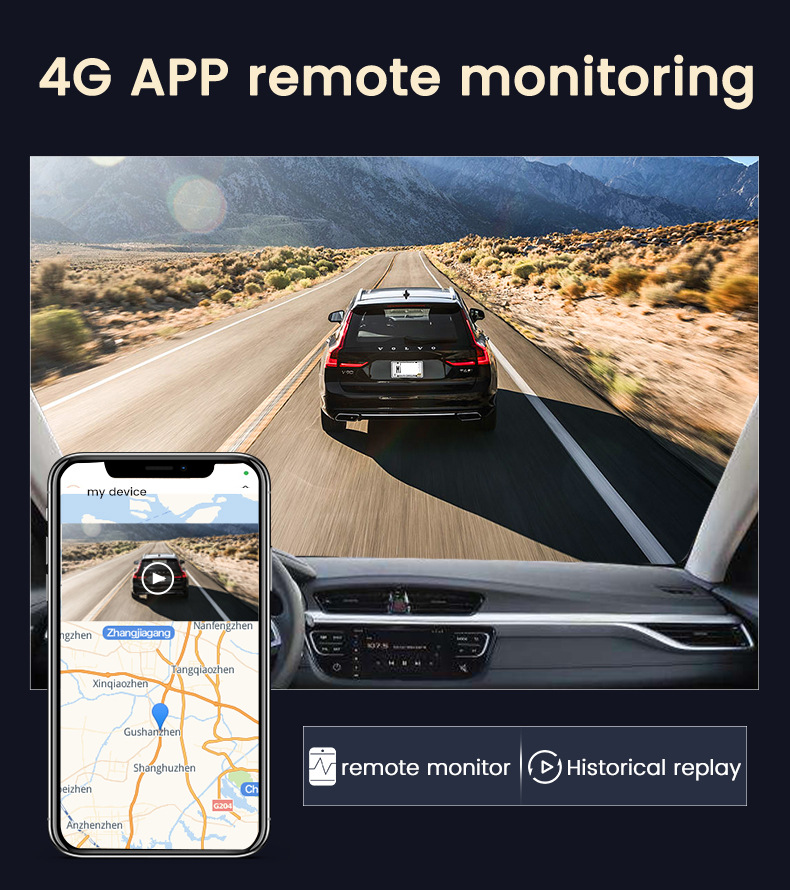 4G Car Dash Cam Front and Rear 2K+1K IR Night Vision