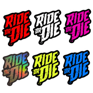 [跨境Ride or Die骑行自行车框架贴纸山地自行车DIY防水摩托车贴画]