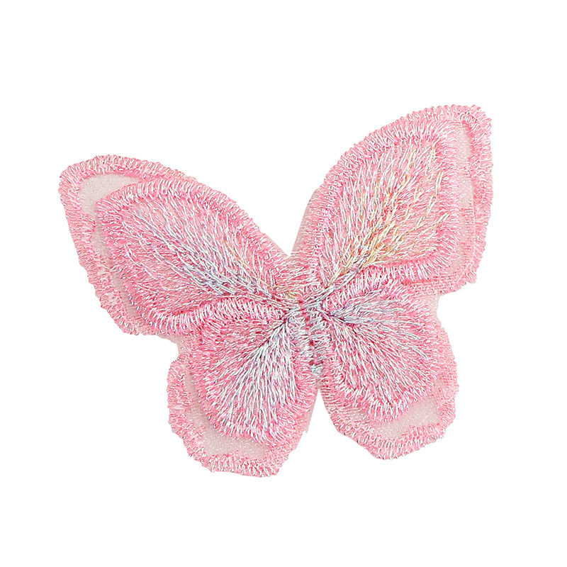 オーガンザ二層レース蝶 diy 手作り素材刺繍花ドレススカートパッチステッカー装飾|undefined