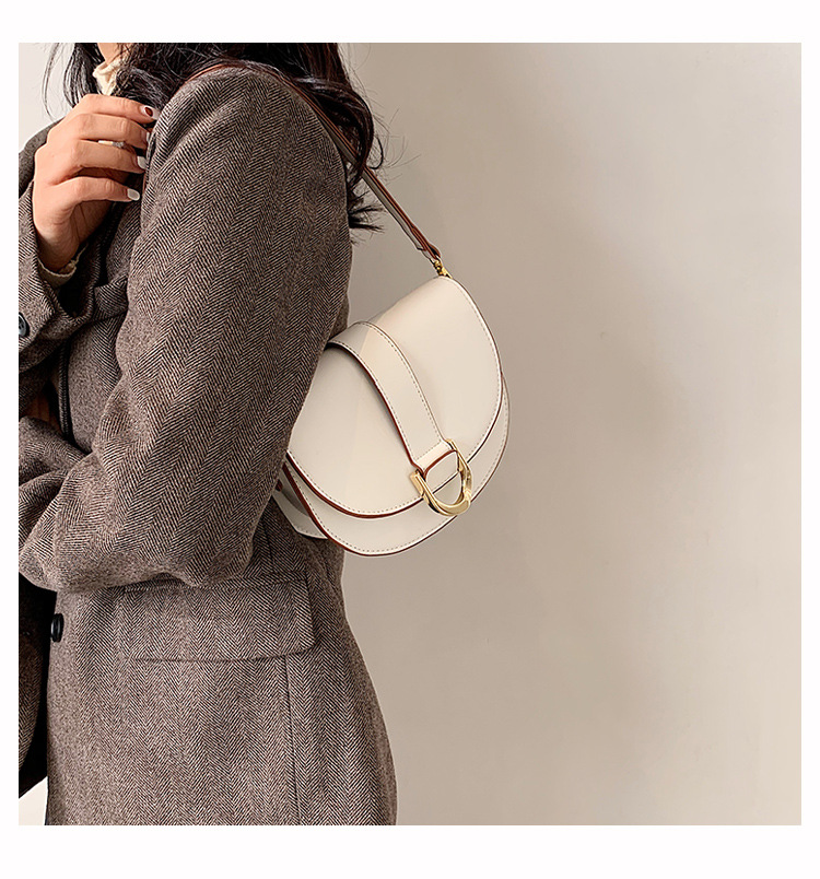 Sac de niche pour femme, nouvelle texture tendance d'automne et d'hiver, sac de selle à main, sac à bandoulière simple, sac à aisselle_voghion.com