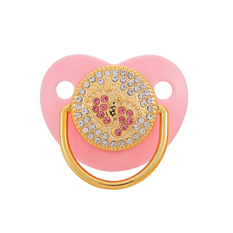 Fábrica directa transfronteriza Comercio exterior caliente diamante pies punto diamante jugando boca bebé diamante pezón en stock suministro