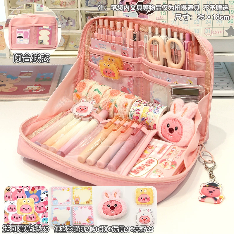 Capacious doll, high quality pencil case, teaching storage system, stationery, new collection