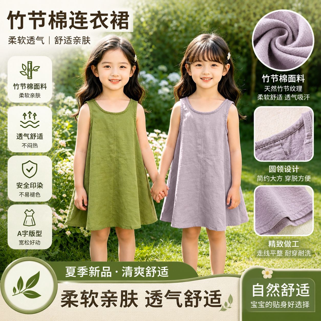 Summer light and thin breathable dress