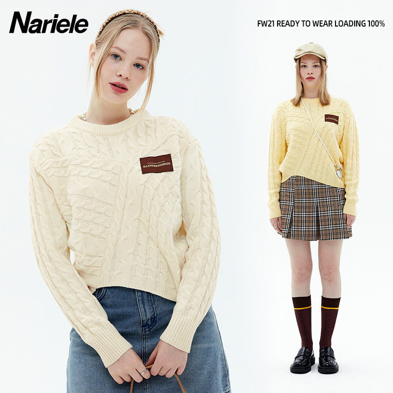 HeyHenry ins Yellow T-shirts Socket Sweater Autumn New products Long sleeve sweater Sense of design Versatile