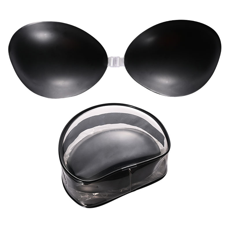 [블랙] 순수 실리콘 가슴 패치 2배 두께 + 지퍼 박스