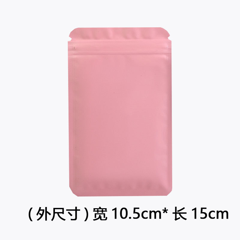 Joyas de color Bolsa ziplock Bolsa ciega Bolsa de papel de aluminio esmerilado Bolsa de hueso opaca aluminizada de doble cara Bolsa de embalaje sellada con alimentos