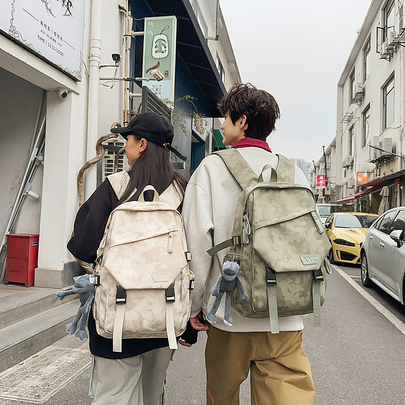 Mochila transfronteriza nueva versión coreana de la misma mochila de textura casual para hombres y mujeres, mochila para computadora de gran capacidad para clases en el campus