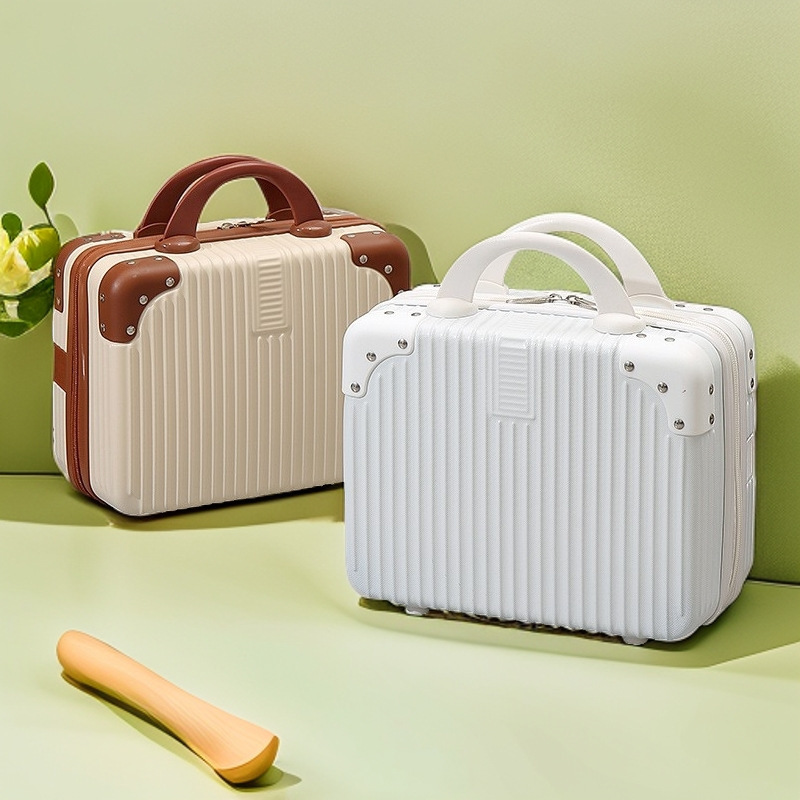 Custom small cosmetic case mini small suitcase 14 inch suitcase portable boarding case travel luggage password box Custom small cosmetic case mini small suitcase 14 inch suitcase portable boarding case travel luggage password box