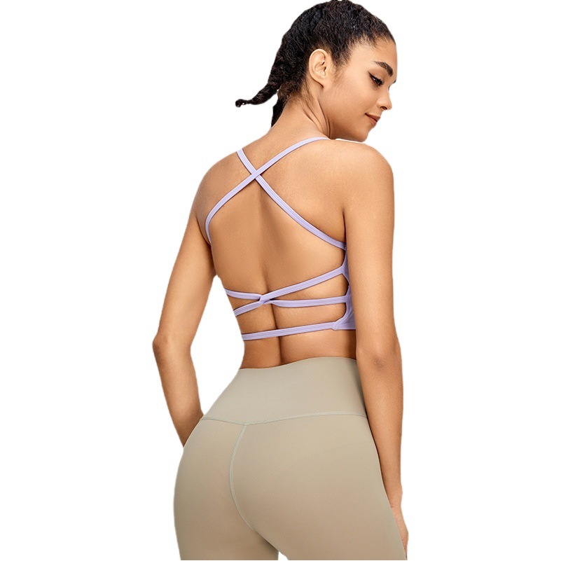 Europa y América de secado rápido transpirable ropa interior deportiva Cruz belleza espalda Correa yoga chaleco deportes correr fitness ropa interior