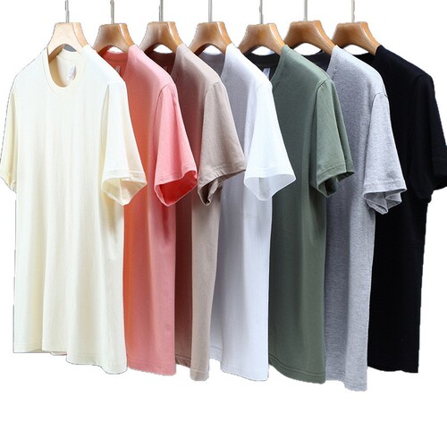 Summer short-sleeved T-shirt, men, ice silk, smooth black and white, solid color, casual all-matching bottomed shirt, quick-drying, breathable, large size T-shirt, men