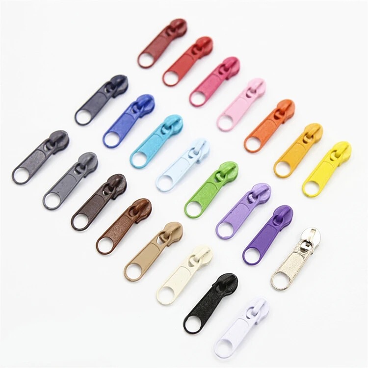 in stock No. 3 Color Metal Pull Head Cosmetic Bag Pencil Case Thick Pull Patch Nylon Pull Head No. 3 Quilt Cover Pull Lock Head