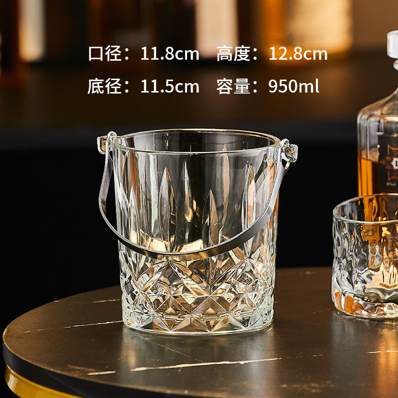 Vidrio de cristal creativo barril de hielo de cerveza de vino tinto barril de hielo europeo gran barril de champán