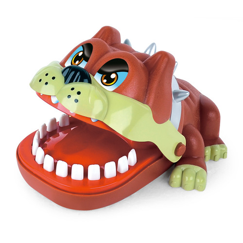 Large finger biting evil dog sound and light shark spoof parent-child game crocodile biting hand toy children's trick props