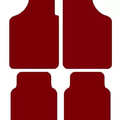 Universal Foot Pad — mats, universal for all seasons, dirt-resistant - pure-red-full-set-60505050cm-crystal-velvet-four-piece-set