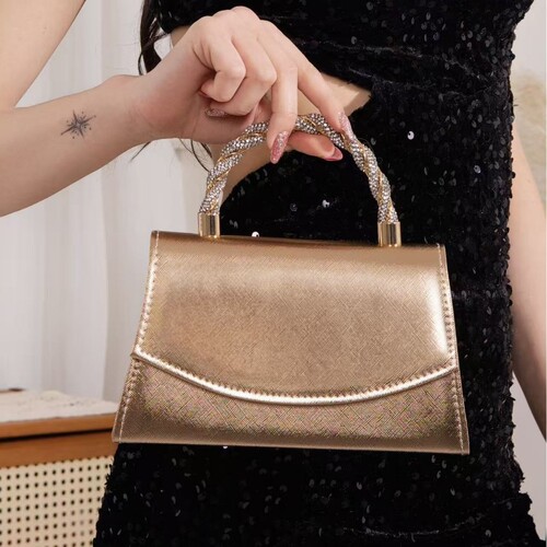2025 Evening Banquet Diamond-embellished Handbag, Full Diamond Ball Gown Handbag, Evening Dress Bag, Formal Dress Bag