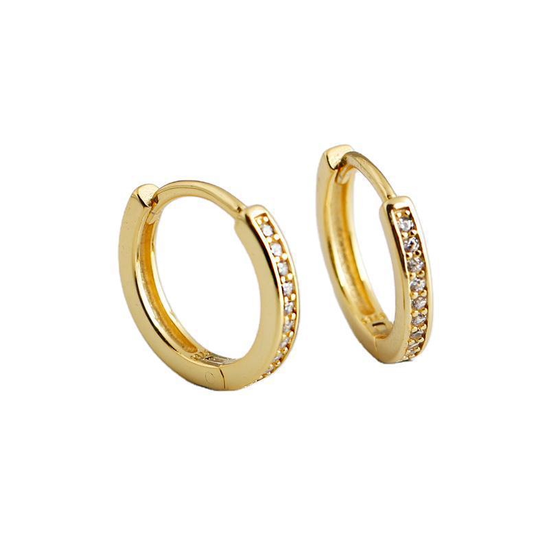 simple round zircon copper ear buckle wholesale Nihaojewelrypicture10