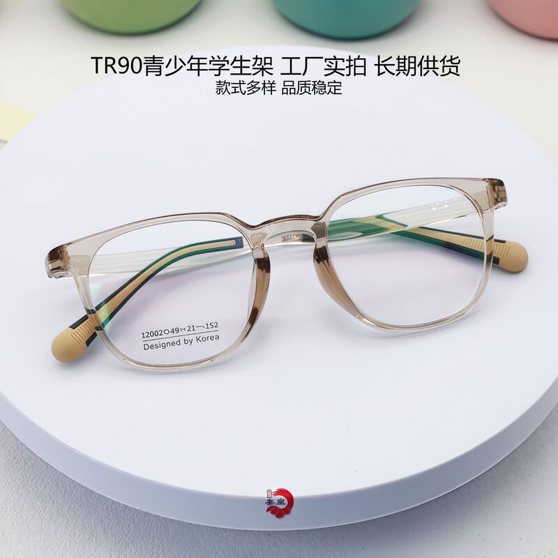 Ultra-Light Tr90 Youth Student Adult Male and Female Myopia Glasses Frame Wholesale Fashion 12002 Sports Style