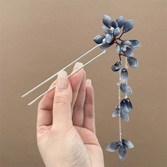 冰山玉兰！古典花朵发簪！汉服头饰高级感日常旗袍配饰盘发器少女