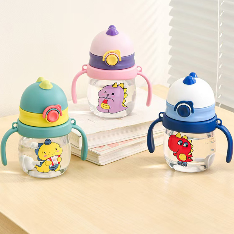 Nuevos tazas de agua boca de pato tazas de plástico tazas de dibujos animados para niños tazas de paja bebés tazas de agua de aprendizaje tazas de dibujos animados mango al por mayor