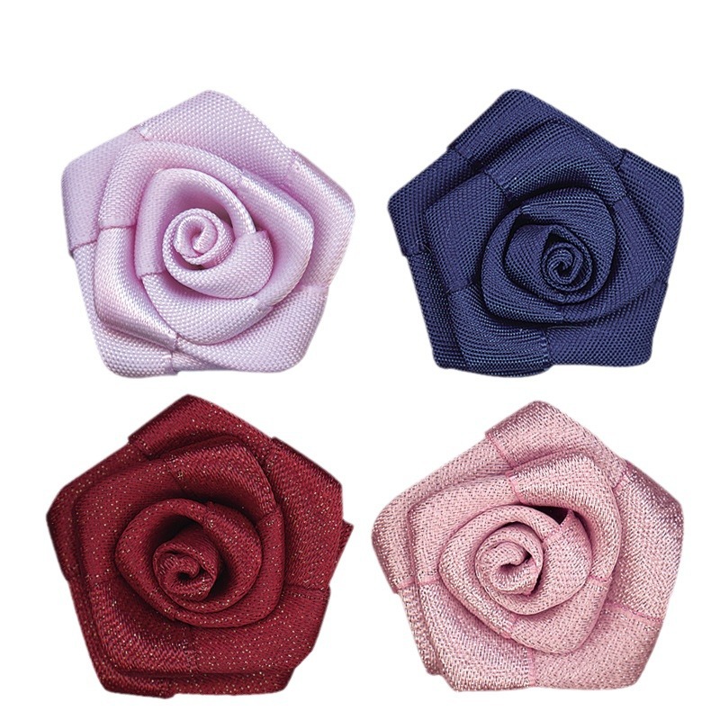 Yao Ming 2,7 cm cinta Rosa pequeña flor tocado horquilla accesorios decorativos hechos a mano DIY cinta Rosa pequeña flor