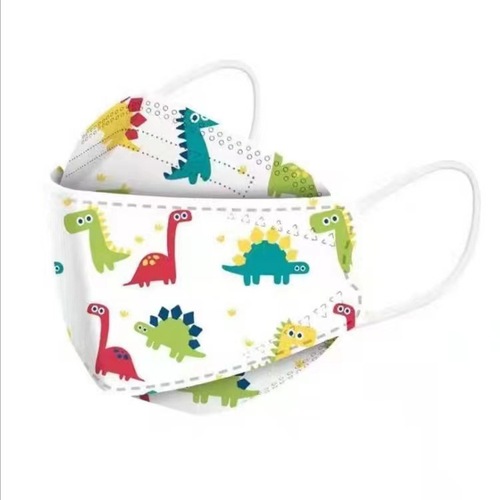 KF94 children's 4-layer 3-10 years old printed cartoon 3D protective willow leaf fish mouth type KN95 independent wholesale