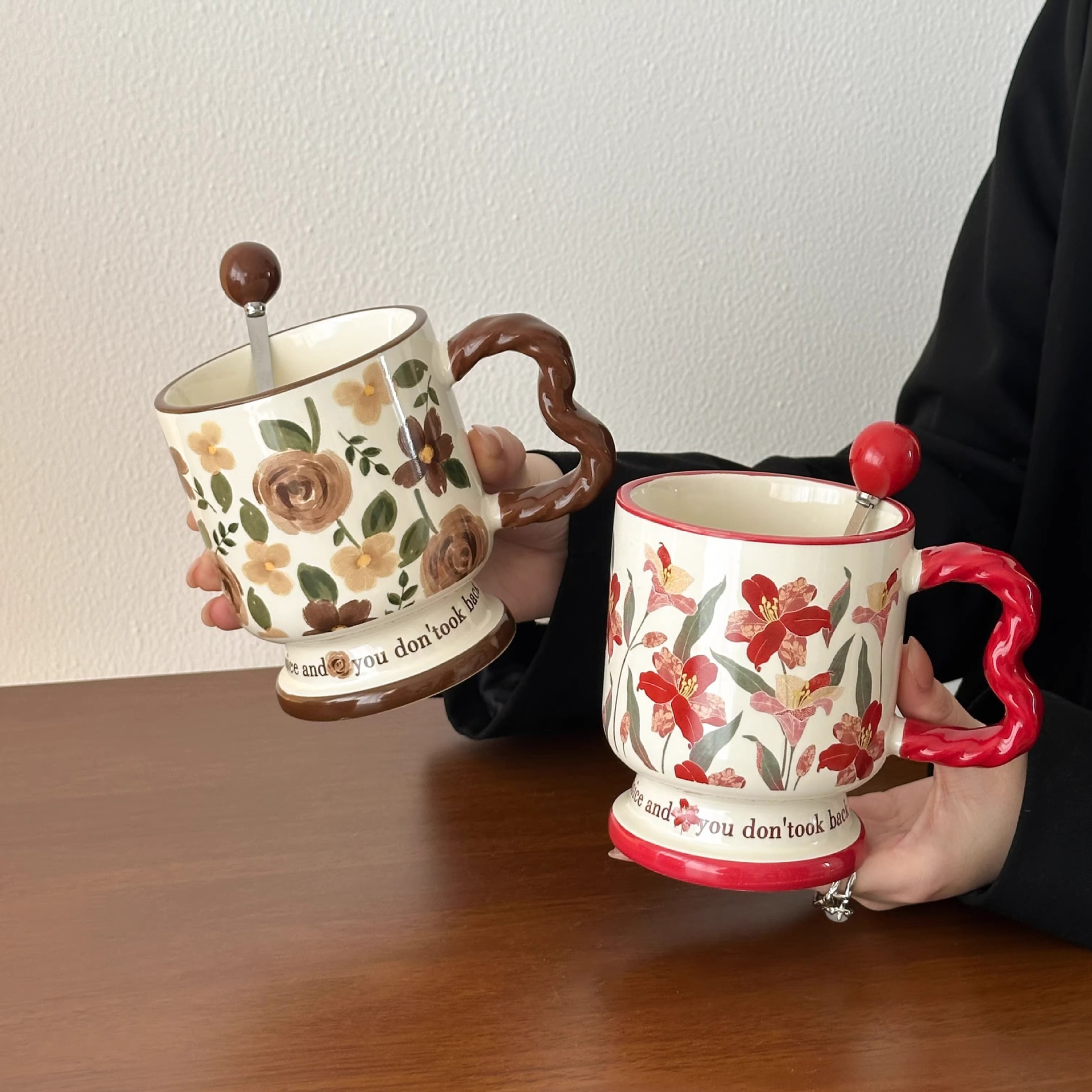 Nicho de regalo de cumpleaños de alto nivel para chicas tazas de agua prácticas de alto valor de diseño creativo tazas de cerámica tazas image 2