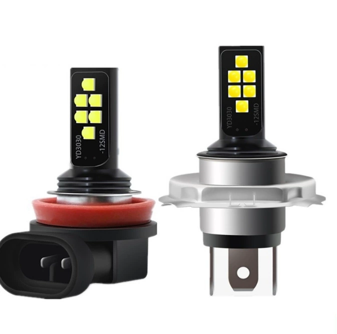 Новая автомобильная передняя светодиодная противотуманная фара H11 3030 12SMD, H4 9006, фара для езды, тюнингованная лампа