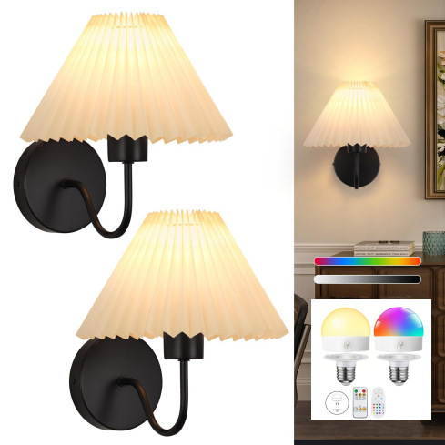 Luz de pared sin cableado transfronteriza americana dormitorio cabecera de cama luz de atmósfera decoración de sala de estar cubierta de lienzo recargable lámpara de pared atenuable