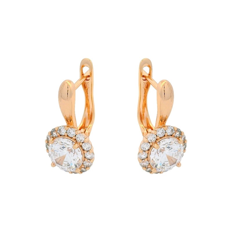 Aretes con Hebilla en D de Aleación de Cobre Retro Geométricos para Mujer image 6