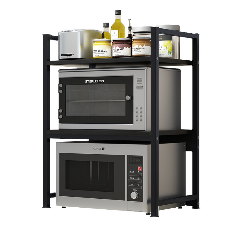 Cocina estante mesa de múltiples capas condimento estante horno de microondas estante condimento almacenamiento rack suministros hogar colección completa