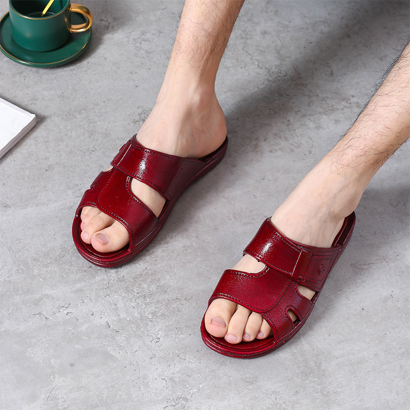 Autumn and Summer Home Red Oil Student Dormitory Comfortable Soft Slippers Plastic Blow Outdoor Slippers Leisure One-Word Slippers