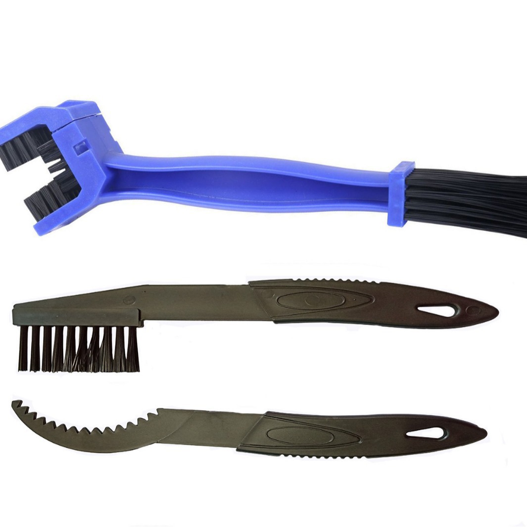 Cepillo de limpieza de la cadena de la bicicleta herramienta de limpieza del volante placa dental cepillo Cadena de limpieza conjunto de ruedas cepillo de montar suministros