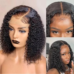 AliExpress New Arrival: European and American Style Wigs for Women – Long Curly Lace Front Wigs with Tiny African Curls, Manufacturer Direct Shipping