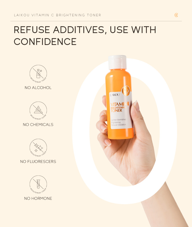 Cross-border LAIKOU Vitamin C Toner 100ml Hydrating and Moisturizing Toner Cosmetics Manufacturer Wholesale AliExpress undefined