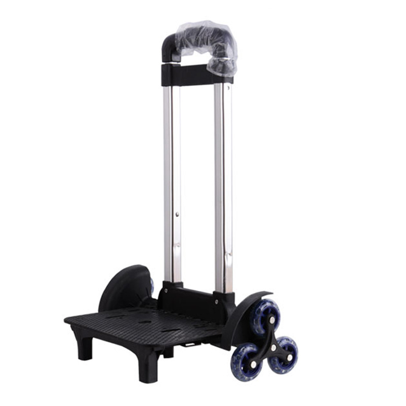 Seis ruedas de pie plano negro