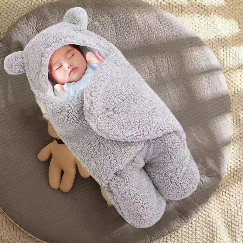 Bebé abraza bolsa de dormir otoño-invierno engrosado frío y cálido recién nacido paquete de salida - mes
