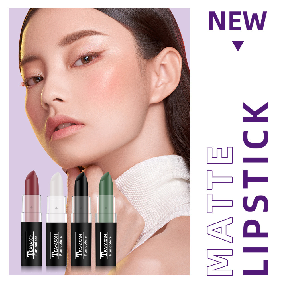 Retro Halloween Lipstick For Creative Makeup Dark Nude Olive Black_voghion.com