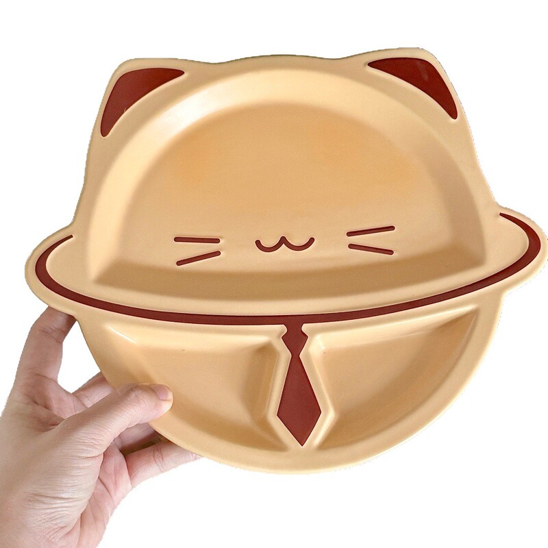 创意卡通烤面包小猫系列陶瓷分餐盘餐具套装学生宿舍家用送礼|undefined