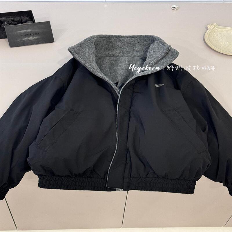 Boys' Reversible Jacket 2025 Medium and Large Children's Autumn and Winter New Polar Fleece Jacket Baby's Handsome Warm Top