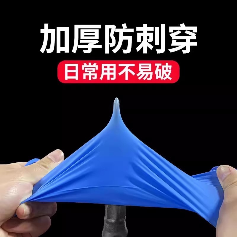 Ingke Y86 guantes médicos de nitrilo azul desechables de goma gruesa de látex de grado alimenticio guantes médicos impermeables