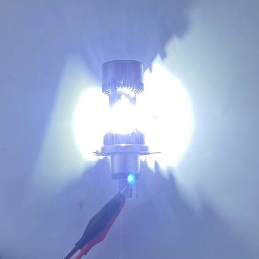 Fabricante M8 LED luz de motocicleta de coche súper brillante coche eléctrico triciclo H4 luz frontal integrada lejos y cerca bombilla grande image 4
