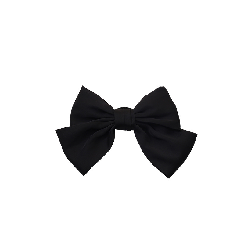 Super hada lazo grande cinta horquilla mujer otoño e invierno clip de temperamento de alta calidad tocado en la parte posterior de la cabeza clip de resorte horquilla