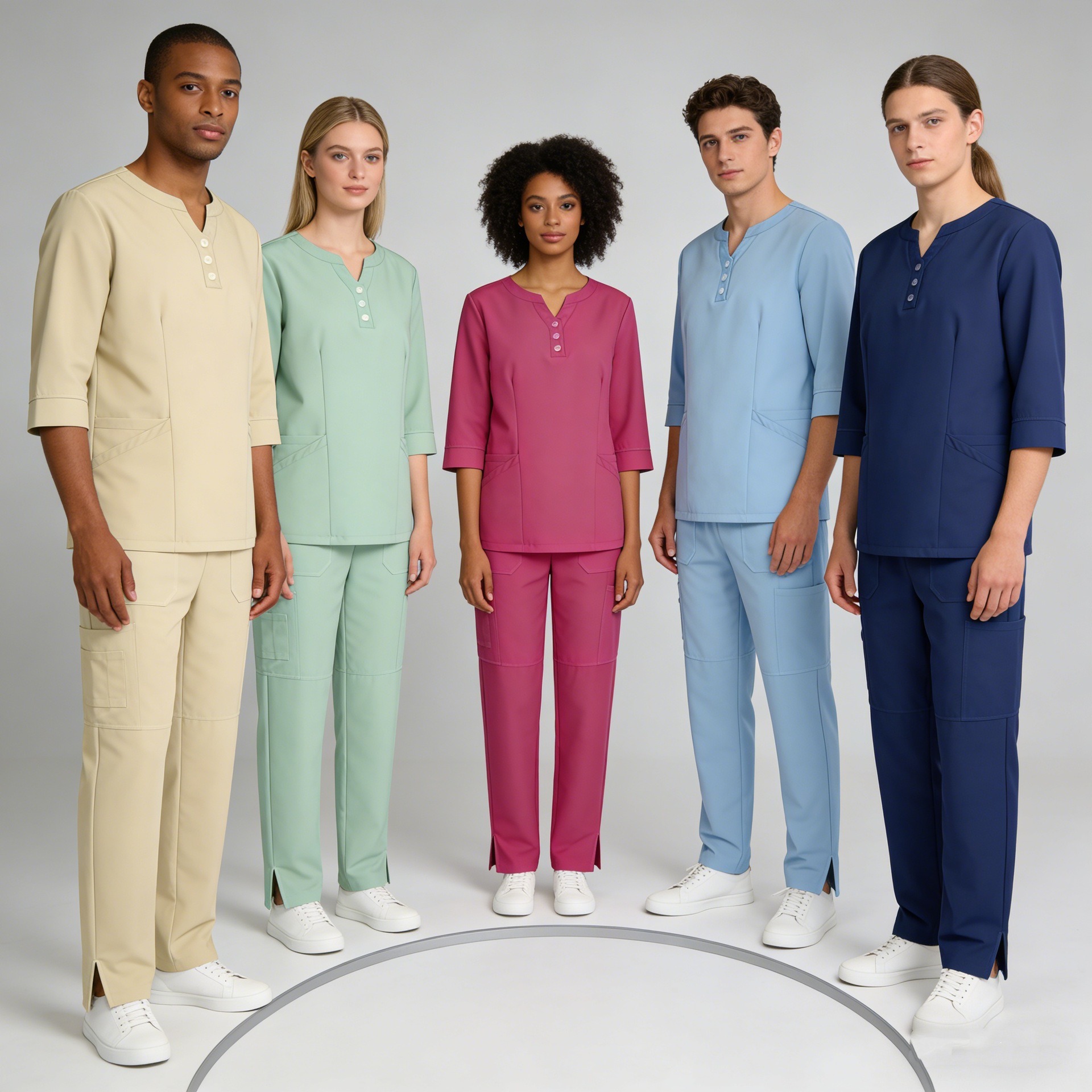 美容院口腔牙科医生手术室套装薄款洗手服春夏弹力速干医护工作服