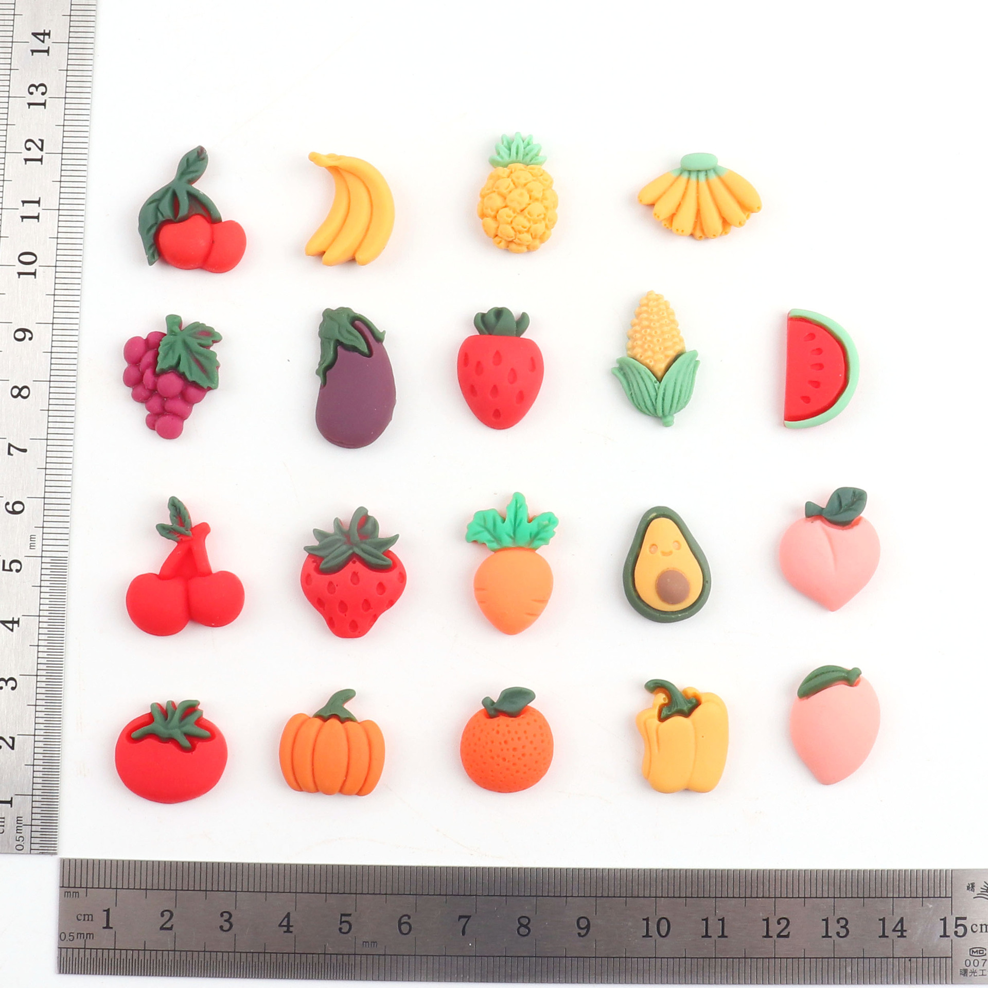 樹脂部品diy果物野菜携帯ケースに手作りの材料を貼る子供の皮筋アクセサリーの卸売り