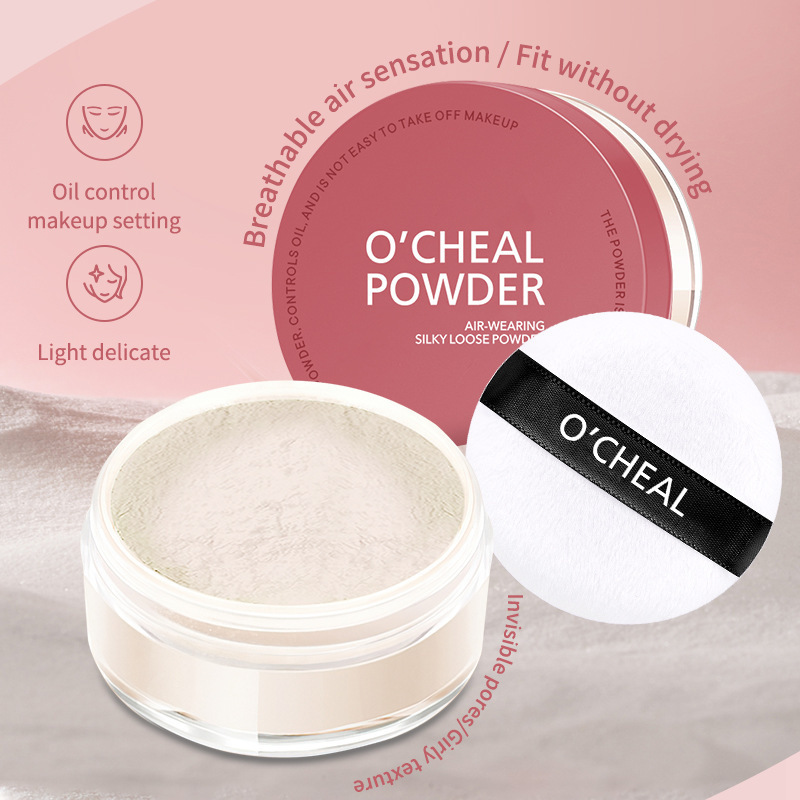 OCHEAL クロスボーダー リフレッシュ オイル コントロール ノンスティック パウダー 防水性と耐汗性 肌の色を明るくする マット コンシーラー メイクアップ ルース パウダー|undefined