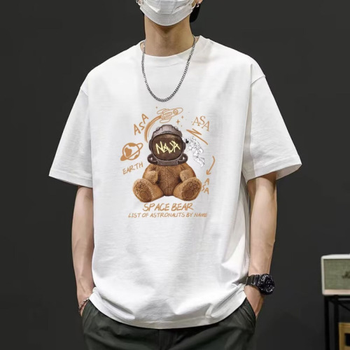 American retro trend high street port style five-cent short-sleeved T-shirt men's 2025 summer ins fashion brand loose all-matching half-sleeves