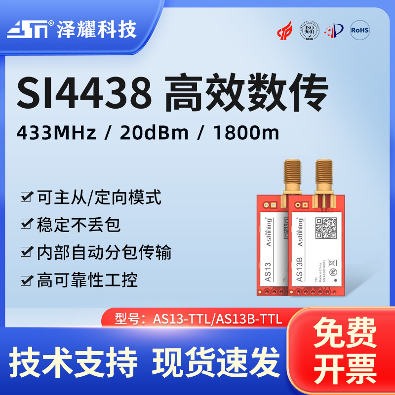 无线串口模块433MHz|远距离|无线数传|透传|TTL转串口|工业级收发