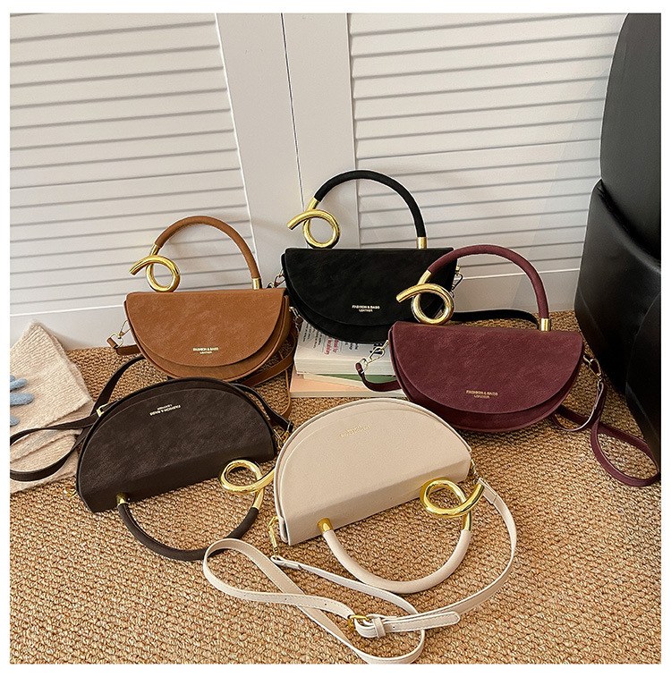 Cross-Border Foreign Trade Versatile Saddle Bag, Fashionable and Trendy Semi-Circle Bag, Candy-Colored Daily Commuting Shoulder Crossbody Bag Cross-Border Foreign Trade Versatile Saddle Bag, Fashionable and Trendy Semi-Circle Bag, Candy-Colored Daily Commuting Shoulder Crossbody Bag