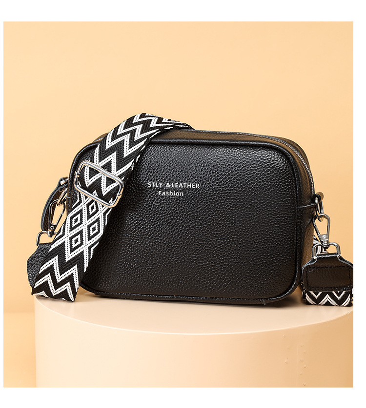 Women's Genuine Leather Crossbody Bag With Wide Strap_voghion.com