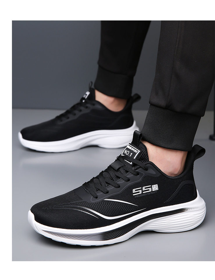 Giày thể thao nam thoáng khí chống trơn trượt đế mềm giảm chấn cỡ lớn — GX815 màu đen, GX815 xanh cam chi tiết 17